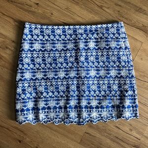 LOFT eyelet embroidered skirt size 14